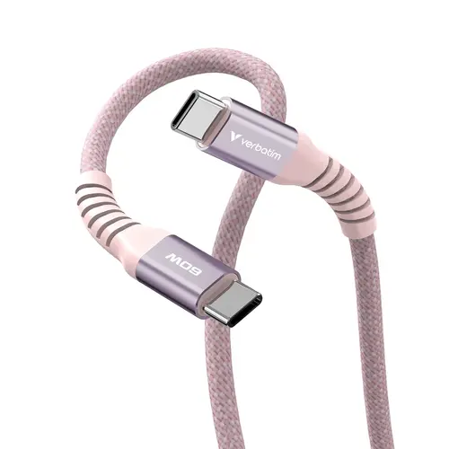 Cablu, Verbatim Sync & Charge USB-C la USB-C 60W Magnetic 120 cm - Roz - 4