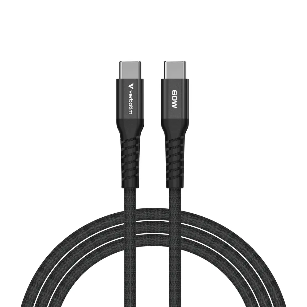 Кабел, Verbatim Sync & Charge USB-C to USB-C 60W Magnetic 120 cm - Black - image 1