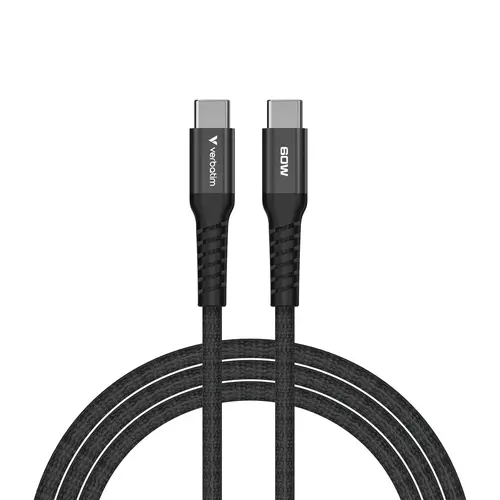Кабел, Verbatim Sync & Charge USB-C to USB-C 60W Magnetic 120 cm - Black - image 1