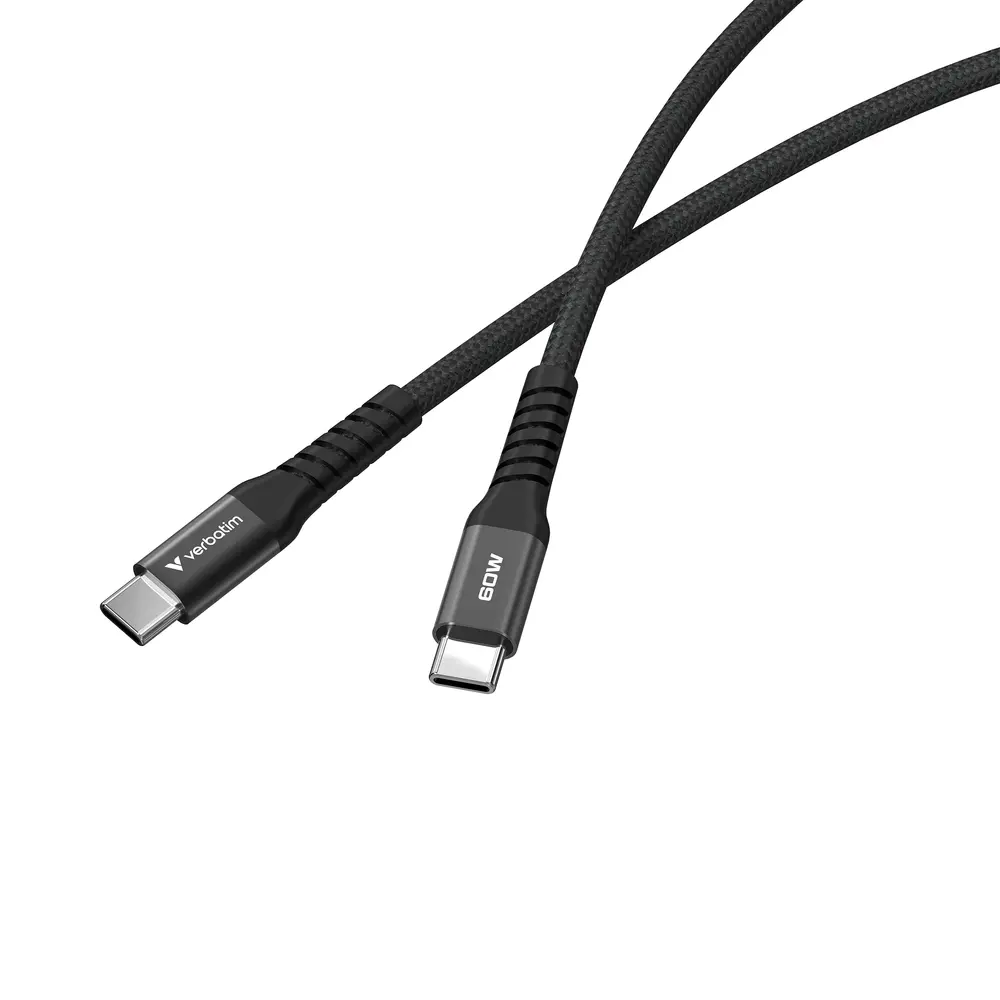 Кабел, Verbatim Sync & Charge USB-C to USB-C 60W Magnetic 120 cm - Black - image 2