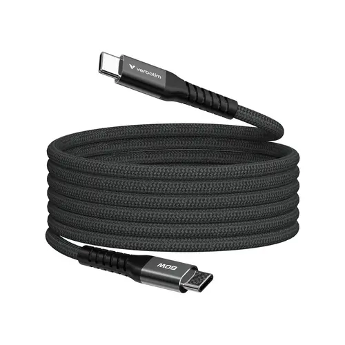 Кабел, Verbatim Sync & Charge USB-C to USB-C 60W Magnetic 120 cm - Black