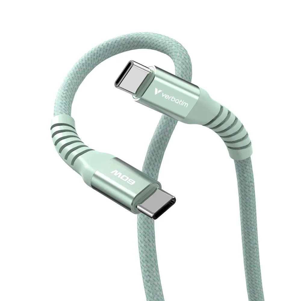 Καλώδιο, Verbatim Sync & Charge USB-C σε USB-C 60W Μαγνητικό 120 cm - Πράσινο - image 3