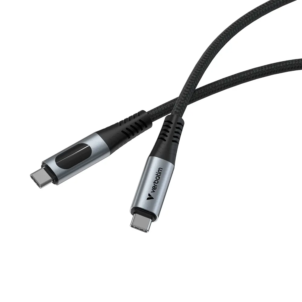 Кабел, Verbatim Sync & Charge USB-C to USB-C 100W Display 120 cm - image 2