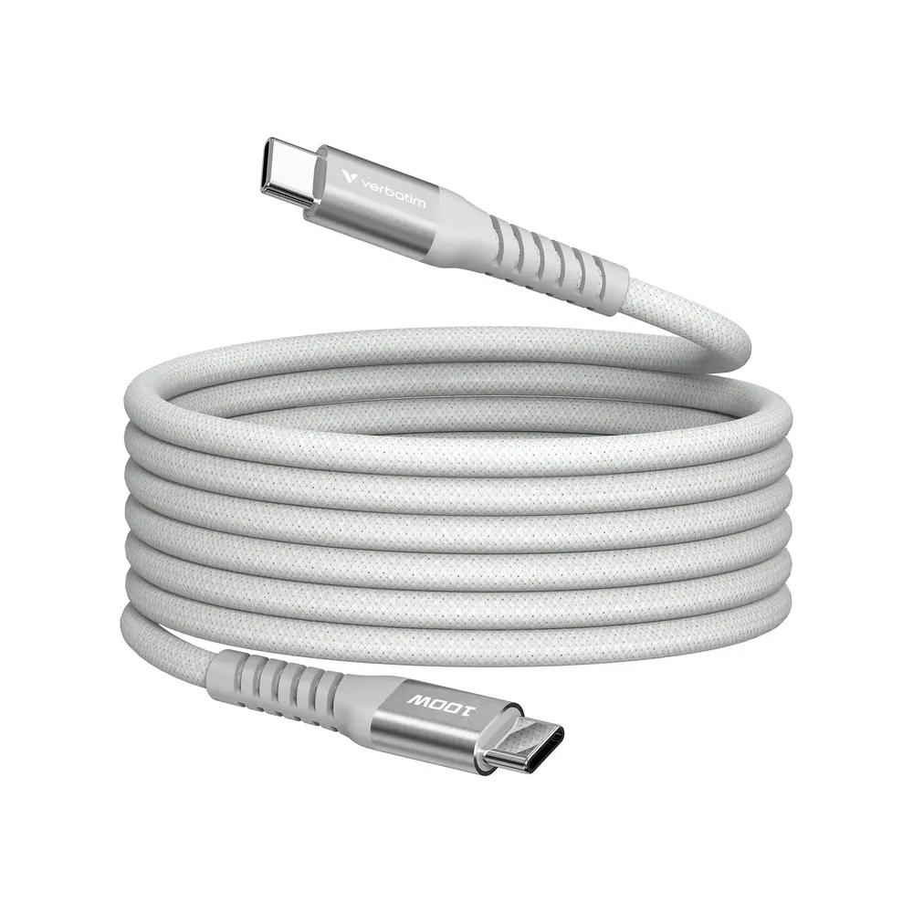Καλώδιο, Verbatim Sync & Charge USB-C σε USB-C 100W Magnetic 120 cm - Γκρι