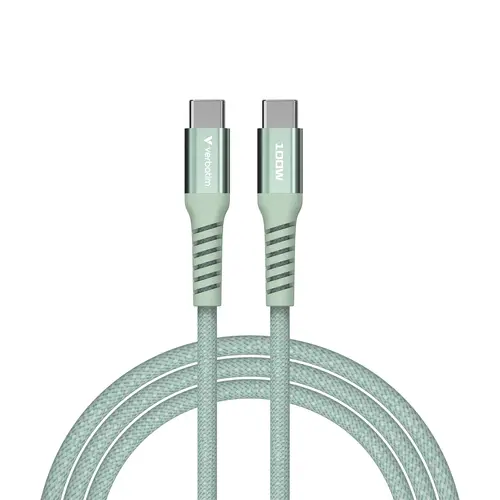 Кабел, Verbatim Sync & Charge USB-C to USB-C 100W Magnetic 120 cm - Green - image 1