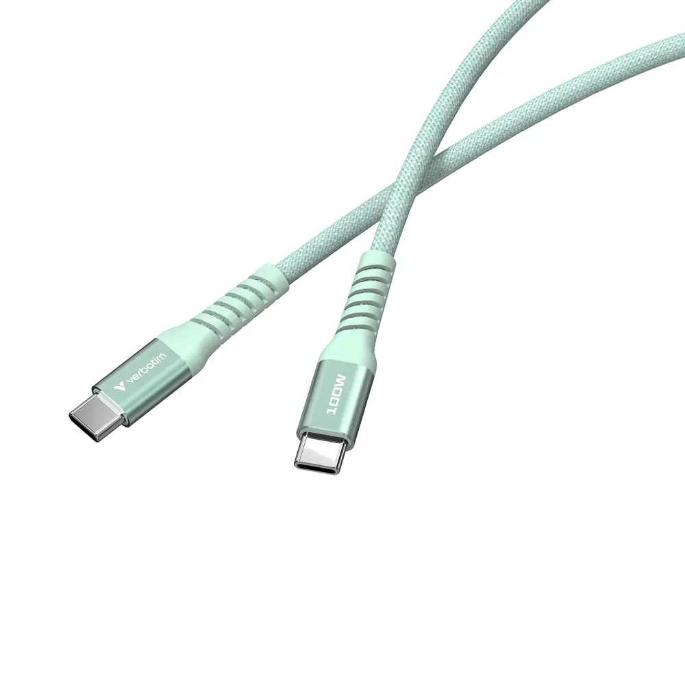 Кабел, Verbatim Sync & Charge USB-C to USB-C 100W Magnetic 120 cm - Green - image 2