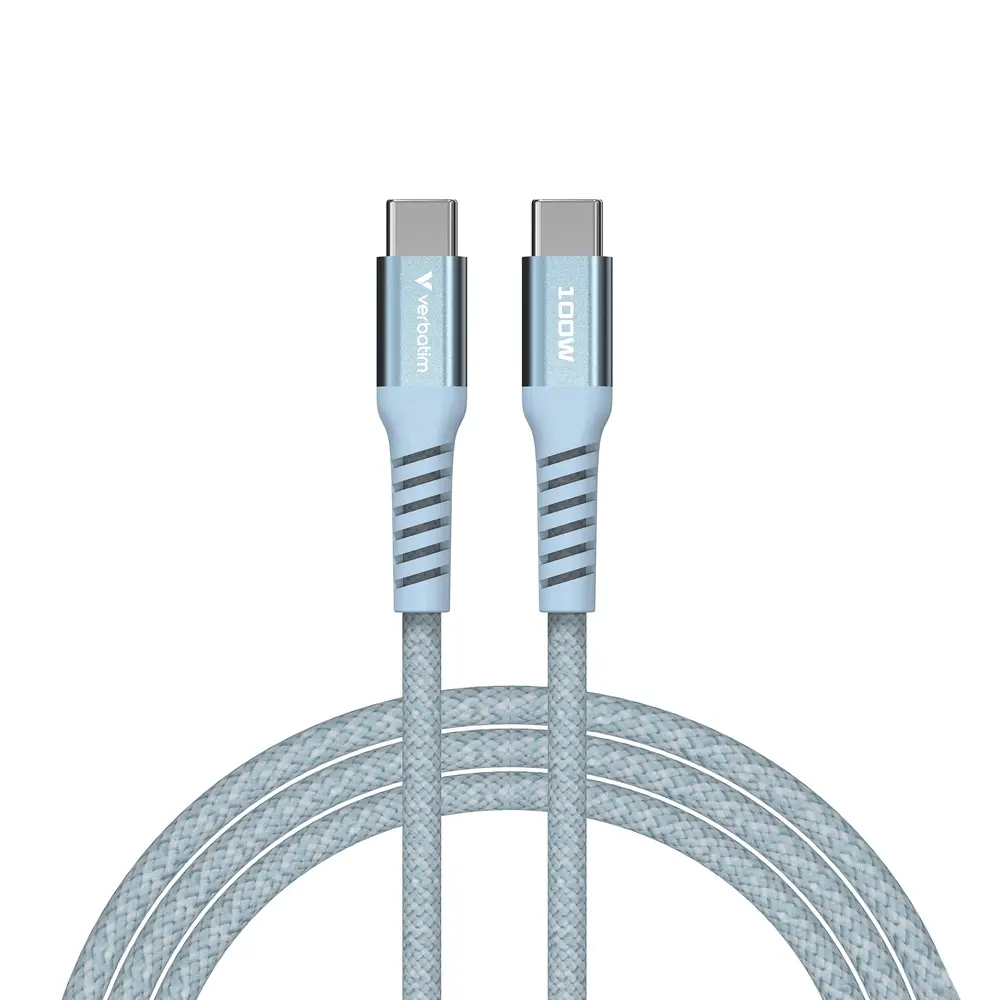 Кабел, Verbatim Sync & Charge USB-C to USB-C 100W Magnetic 120 cm - Blue - image 1