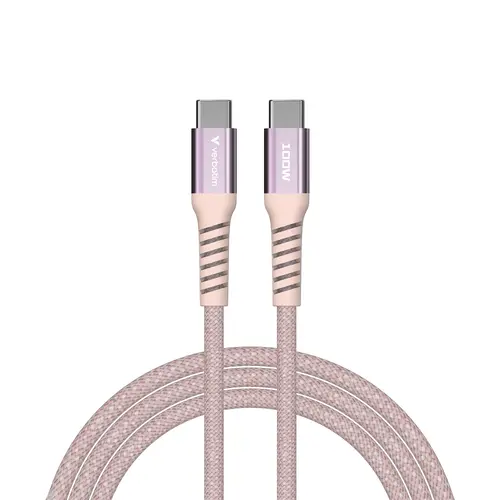 Кабел, Verbatim Sync & Charge USB-C to USB-C 100W Magnetic 120 cm - Pink - image 1