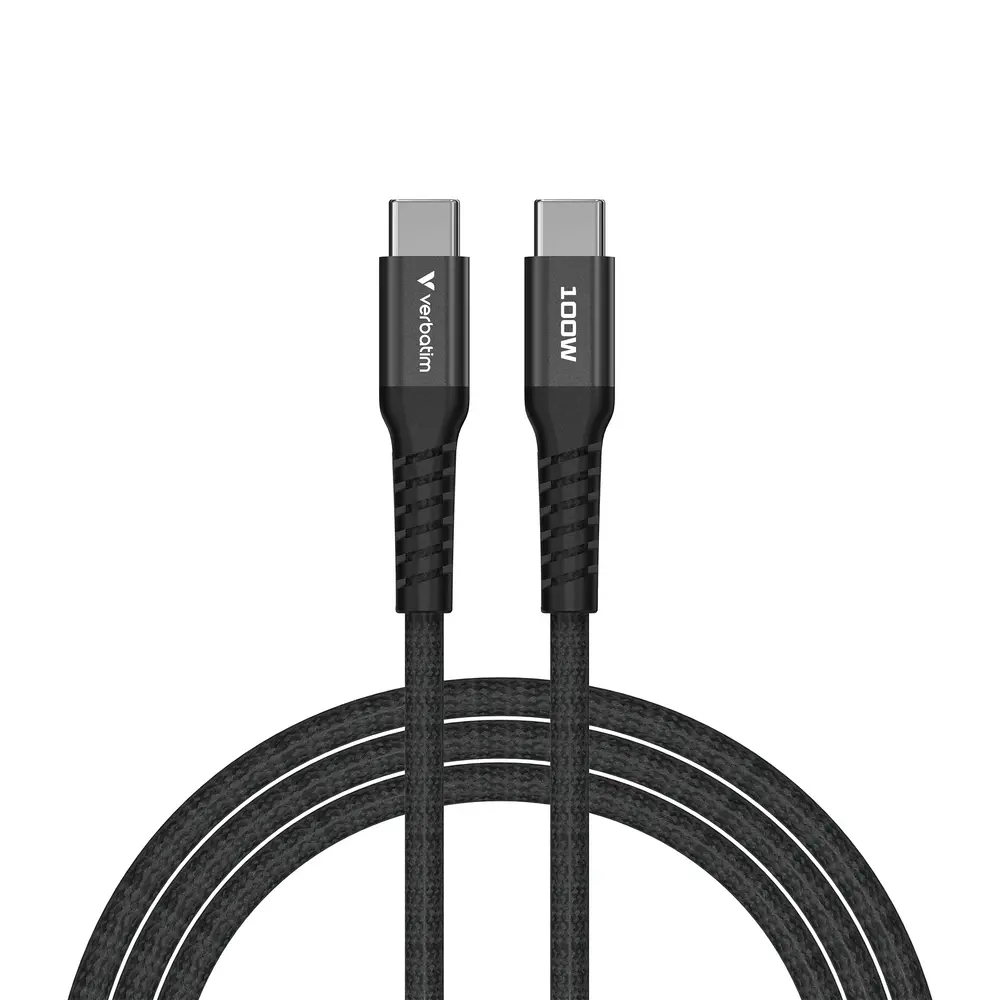 Кабел, Verbatim Sync & Charge USB-C to USB-C 100W Magnetic 120 cm - Black - image 1
