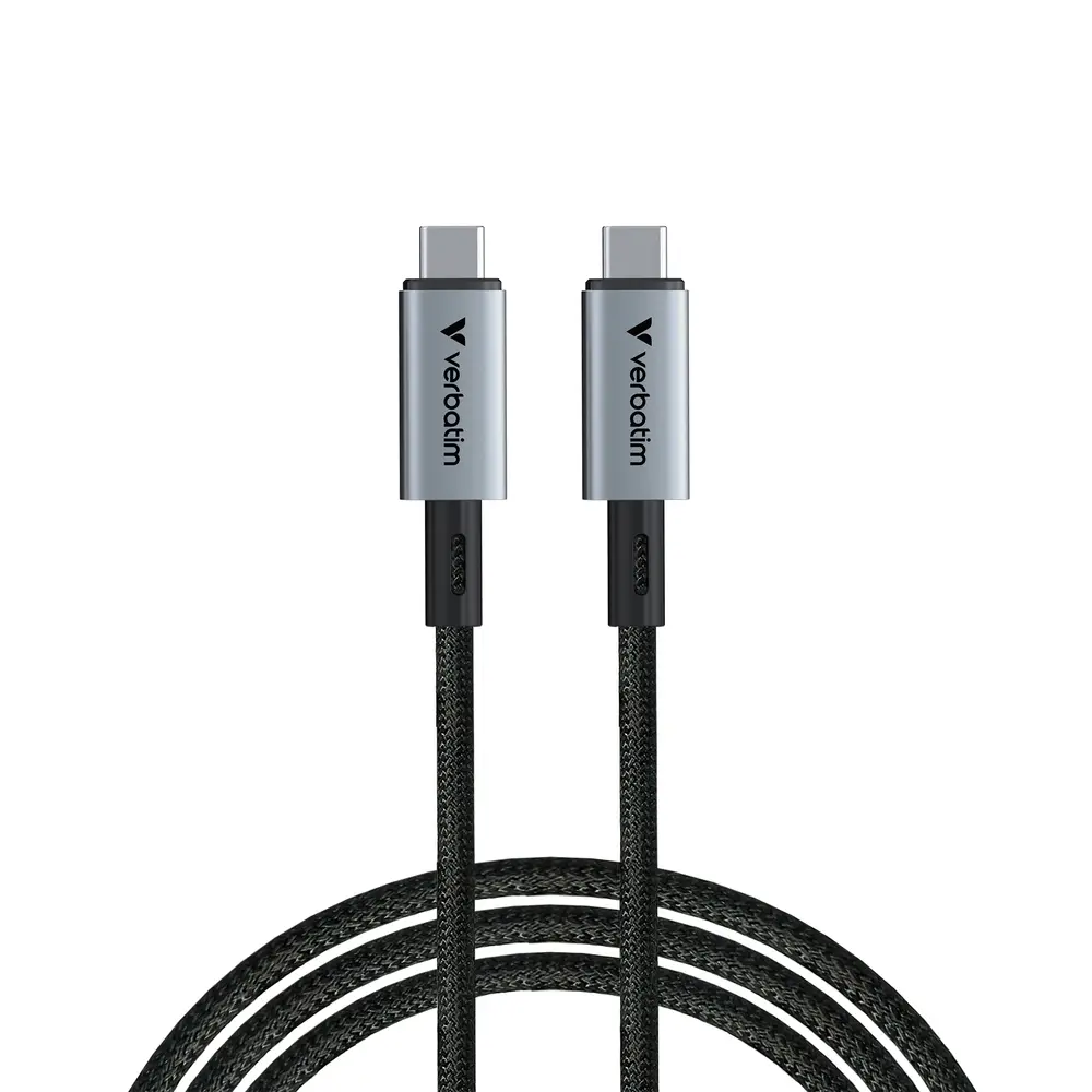 Кабел, Verbatim Sync & Charge USB-C to USB-C 240W 40 Gbps 120 cm