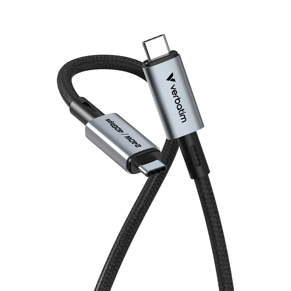 Кабел, Verbatim Sync & Charge USB-C to USB-C 240W 40 Gbps 120 cm - image 1