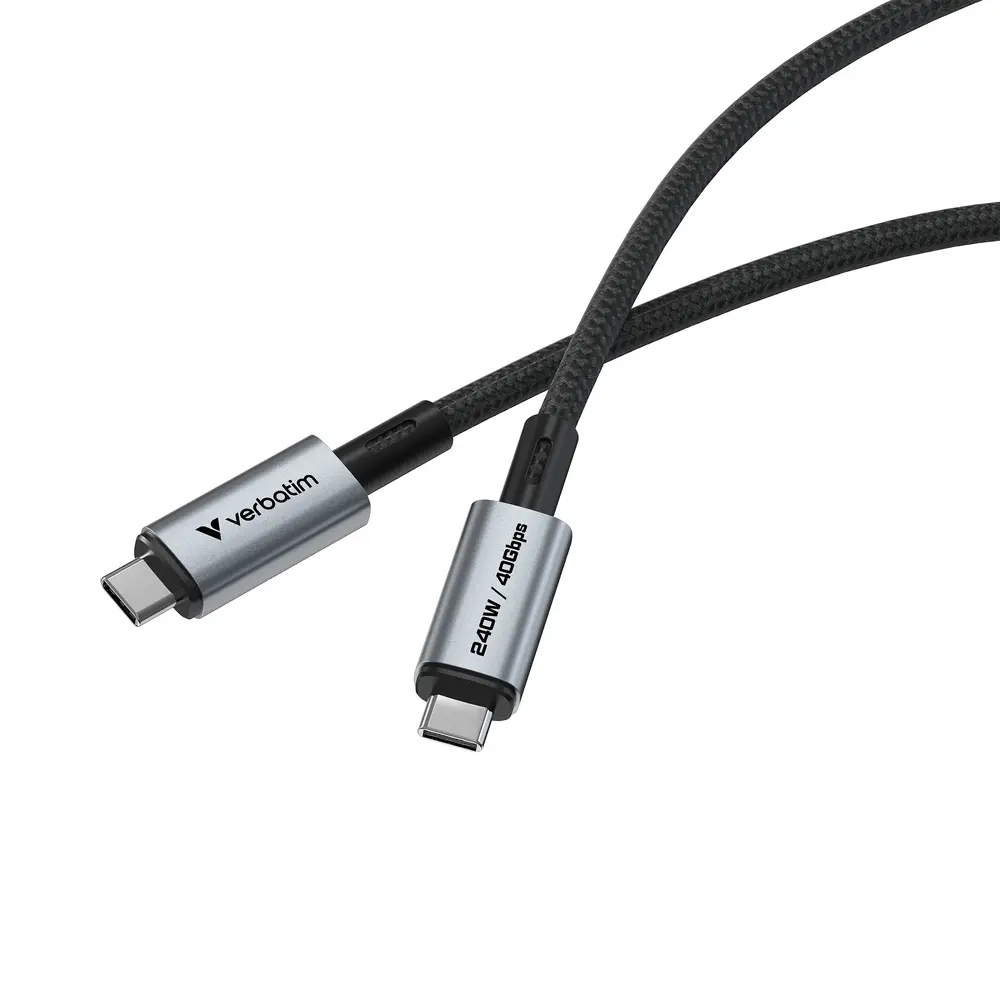 Кабел, Verbatim Sync & Charge USB-C to USB-C 240W 40 Gbps 120 cm - image 2