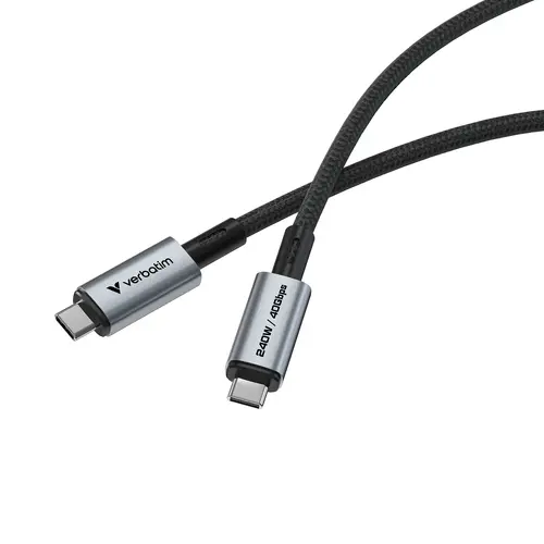 Кабел, Verbatim Sync & Charge USB-C to USB-C 240W 40 Gbps 120 cm - image 2