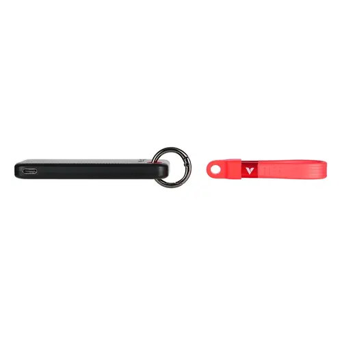 Твърд диск, Verbatim Pocket SSD USB 3.2 Gen 2 1TB Black/Red - image 3