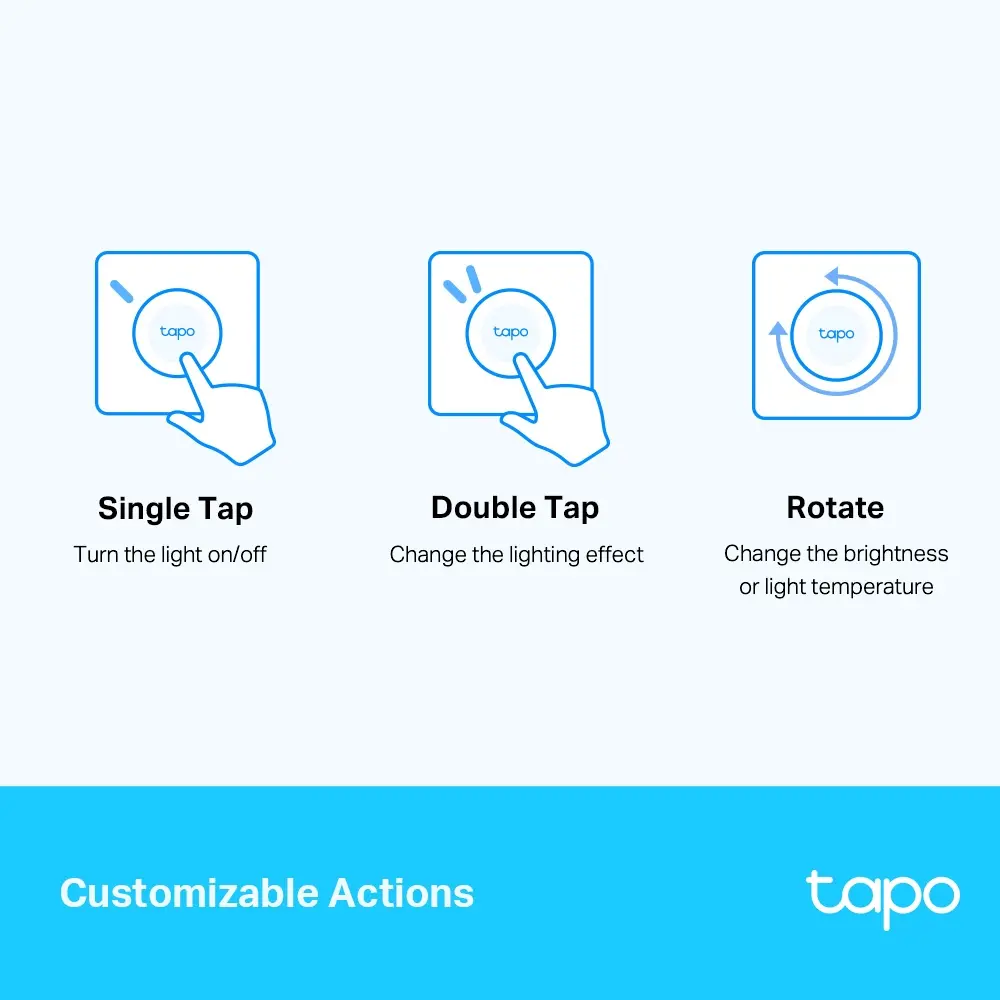 Интелигентен дистанционен димер TP-Link Tapo S200D, протокол 868/922 MHz - image 4