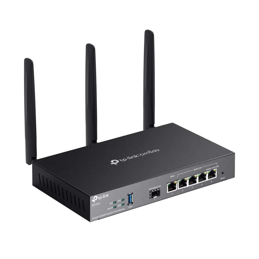 Безжичен Рутер TP-Link Omada ER706W, AX3000 WiFi6,5xGbE WAN/LAN,1xSFP,1x USB3.0 - image 3