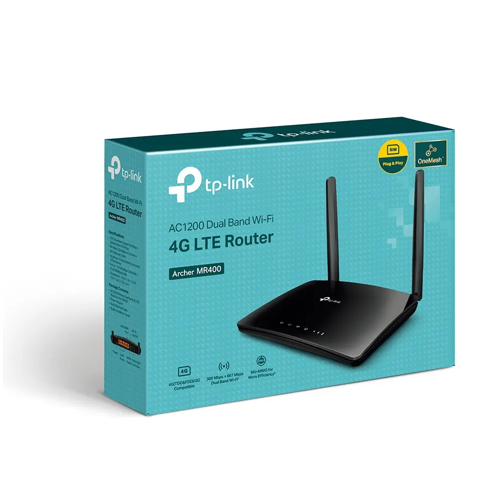 Безжичен рутер TP-LINK Archer MR400, AC1200, 4G Cat4 50/150M, 4 FE ports, SIM - image 5
