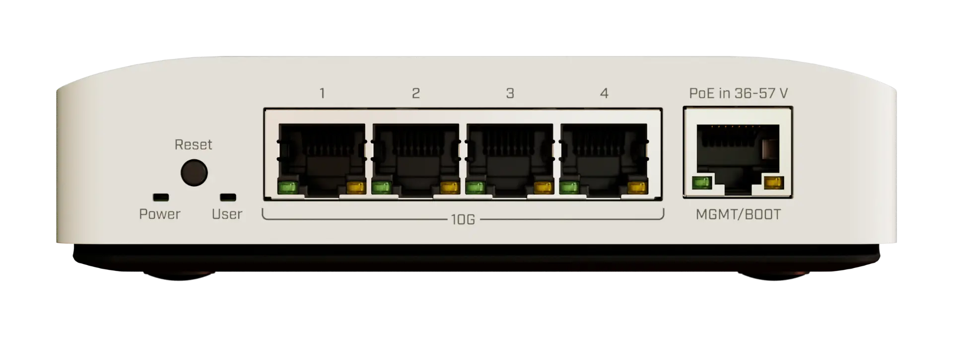 Комутатор MikroTik CRS304-4XG-IN, 1200MHz, 512MB, 1xGE POE IN, 4x10G,DIN rail