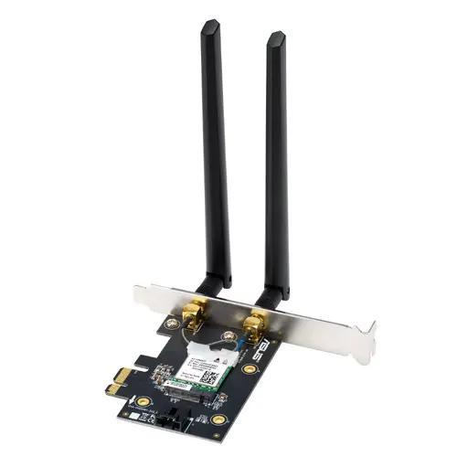 Adaptor, Asus PCI-E Adapter, PCE-BE6500, BE6500, Tri-Band, Bluetooth 5.4, WPA3, 4096-QAM, OFDMA, MU-MIMO, MLO - 3