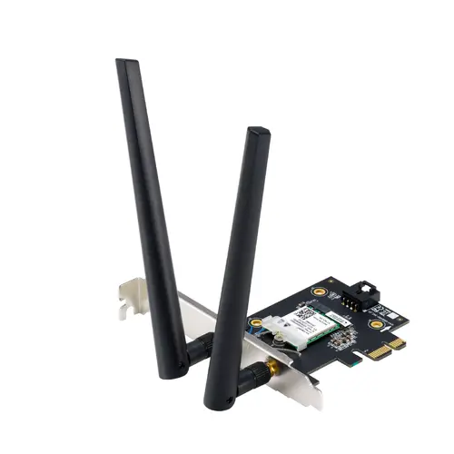 Adaptor, Asus PCI-E Adapter, PCE-BE6500, BE6500, Tri-Band, Bluetooth 5.4, WPA3, 4096-QAM, OFDMA, MU-MIMO, MLO - 1
