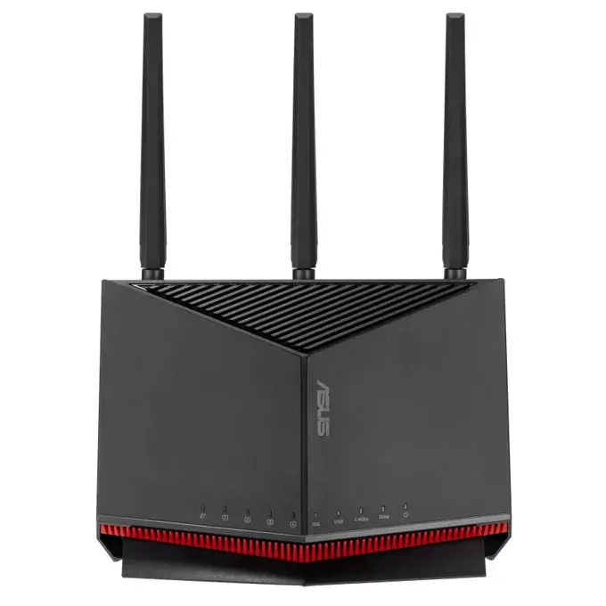 Router, Asus Gaming Wireless Router, RT-BE86U, BE6800, Dual-Band, Procesor Quad-Core 2.6GHz, 256MB/1GB Flash/RAM, 4K-QAM, MLO, port 10G, port