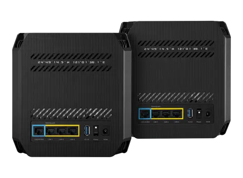Меш система, Asus Gaming Mesh WiFi system, ROG Rapture GT6 2PK, AX10000,Tri-Band, up to 540m2, Tri-Core 1.7GHz CPU, 256MB/512MB Flash/RAM, 2.5G port, AiProtection Pro, Adaptive QoS, VPN server/client, IPTV, OFDMA, MU-MIMO, Beamforming, Link Aggregation, AiMesh, Black - image 5