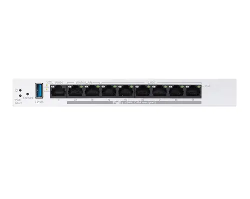 Рутер, Asus Business Gigabit PoE+ VPN Wired Router, ExpertWiFi EBG19P, 8 PoE+ ports, 123W, 1 gigabit WAN+2 gigabit WAN/LAN, USB 3.2, PoE centralized control, SDN, guest portal, Multi-WAN, Commercial-Grade Network Security & VPN, wall mounting,White - image 4