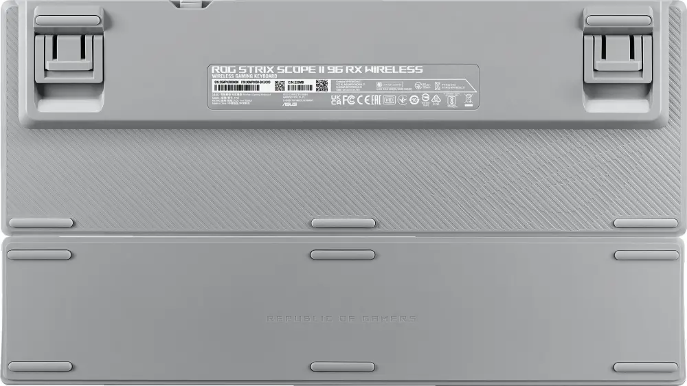 Клавиатура, Asus ROG Strix Scope II 96 Wireless Gaming Keyboard, Tri-Mode Connection, Dampening Foam & Switch-Dampening Pads, Hot-Swappable Pre-lubed ROG NX Snow Mechanical Switches, PBT Keycaps, RGB-White - image 2