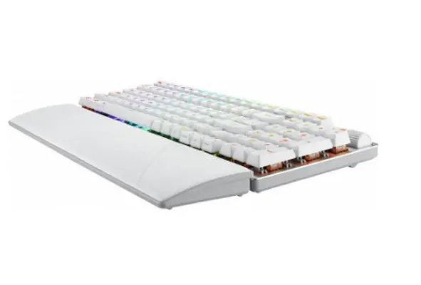 Клавиатура, Asus ROG Strix Scope II 96 Wireless Gaming Keyboard, Tri-Mode Connection, Dampening Foam & Switch-Dampening Pads, Hot-Swappable Pre-lubed ROG NX Snow Mechanical Switches, PBT Keycaps, RGB-White - image 3