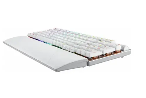 Клавиатура, Asus ROG Strix Scope II 96 Wireless Gaming Keyboard, Tri-Mode Connection, Dampening Foam & Switch-Dampening Pads, Hot-Swappable Pre-lubed ROG NX Snow Mechanical Switches, PBT Keycaps, RGB-White - image 3