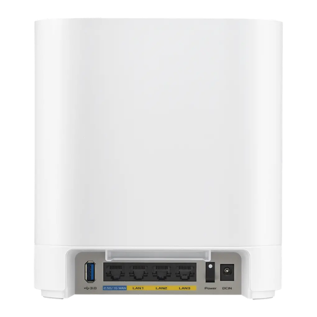 Меш система, Asus Business Mesh WiFi system, ExpertWiFi EBM68 1PK, AX7800, Tri-Band, Quad-Core 1.7GHz CPU, 256MB/1GB Flash/RAM, 2.5G port, OFDMA, Beamforming, 8 SSIDs, customize guest portal, Commercial-Grade Network Security & VPN, wall mounting, White - image 2