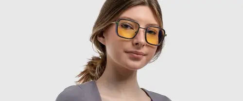 Геймърски очила GUNNAR Fallout Vault 33 Gunmetal/Olive - Amber - image 2