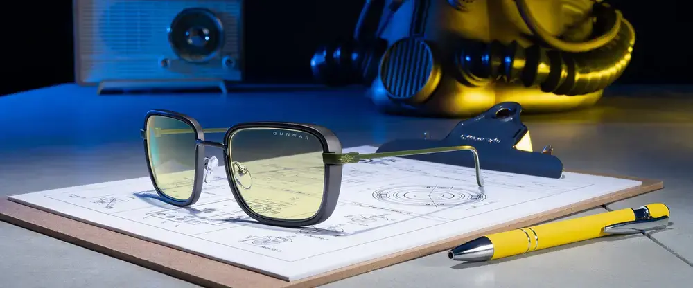 Ochelari de gaming GUNNAR Fallout Vault 33 Gunmetal/Olive - Amber - image 4