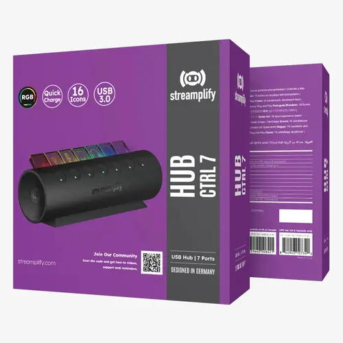 Streamplify hub/deck streaming Streaming HUB CTRL 7 RGB - 7 x USB-A - SPUH-HC71217.11 - 13