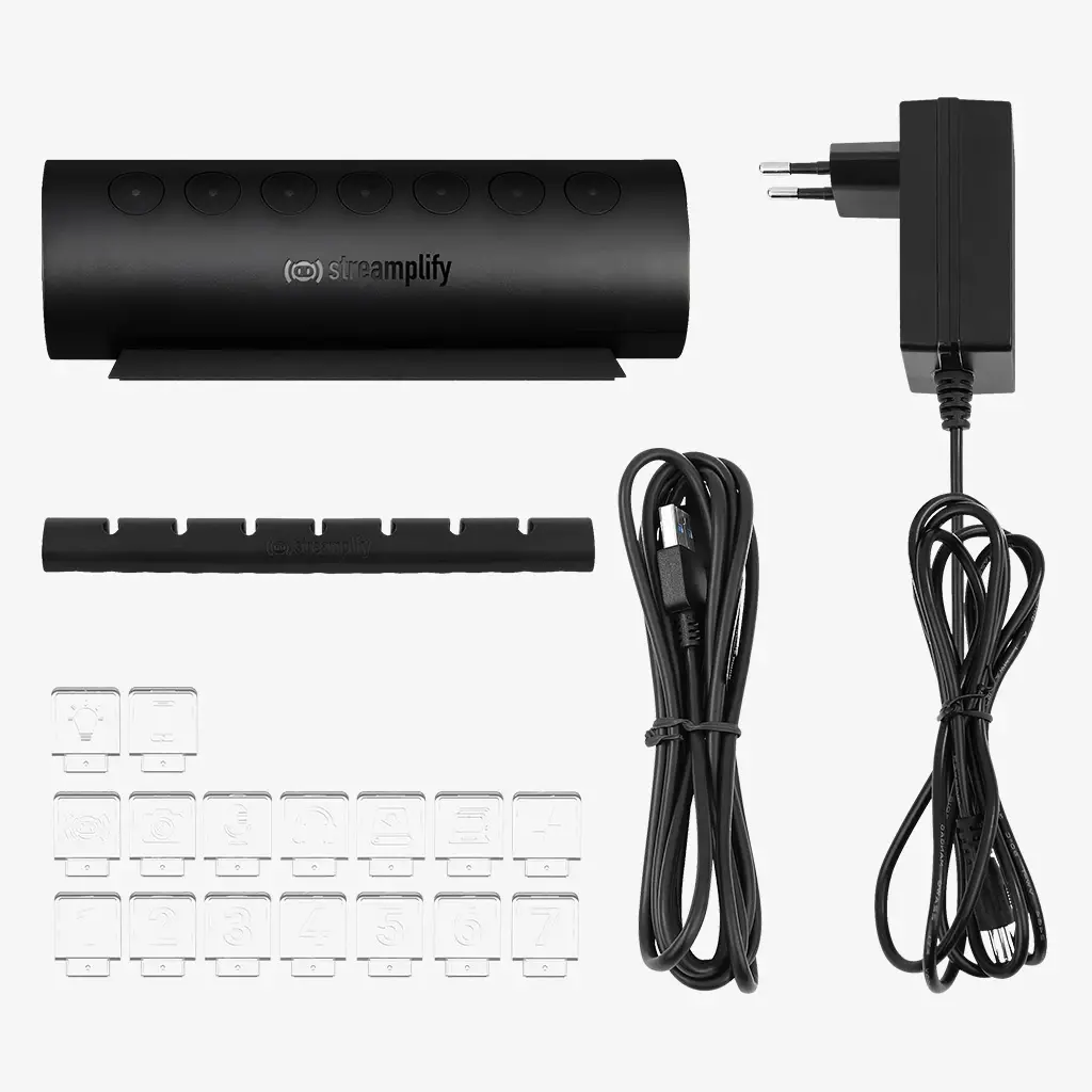 Streamplify стрийминг хъб/дек Streaming HUB CTRL 7 RGB - 7 x USB-A - SPUH-HC71217.11 - image 8
