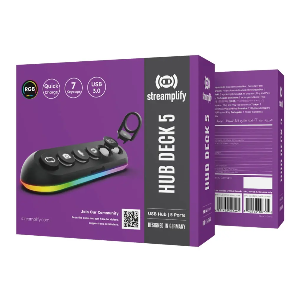 Streamplify стрийминг хъб/дек Streaming HUB DECK 5 RGB - 5 x USB-A - SPUH-HD51217.11 - image 14