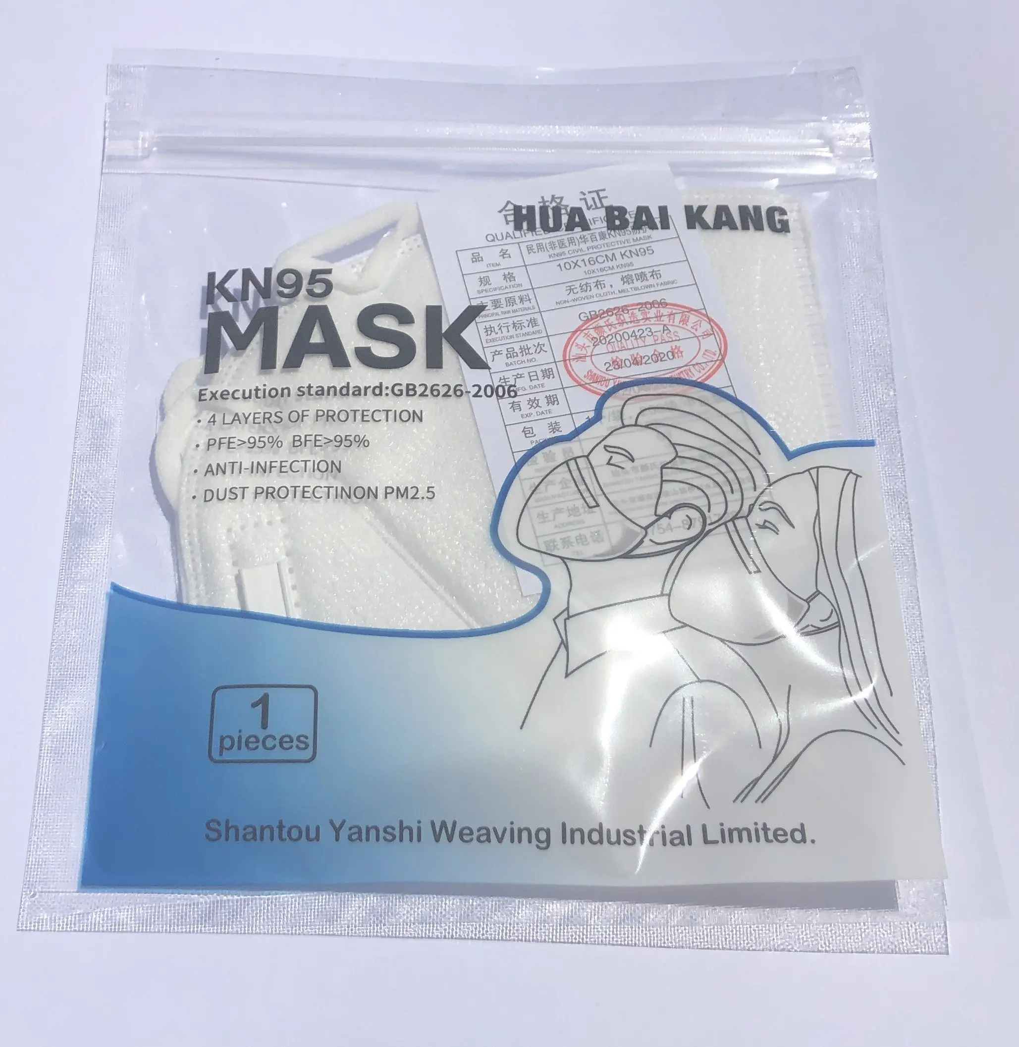OEM mască de protecție KN95 FFP2 - CE, FDA