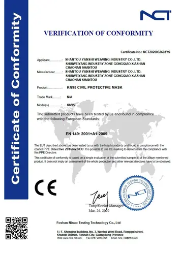 OEM mască de protecție KN95 FFP2 - CE, FDA - 4