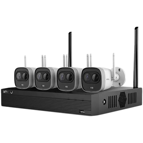 Wireless CCTV Kit -Lite, camera: Bullet 2C, resolution 2Mpx, 1/2.8" progressive CMOS, H.265, 25fps, 16xDigital Zoom, 2.8mm lens, night vision (IR) up to 30m, field of view: 102°. NVR: 1TB HDD, 1x SATA 2.0 (up to 8TB), 4CH 1080P@ H.265