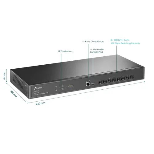 Omada 8-Port 10GE SFP+ L2+ Managed Switch - image 2