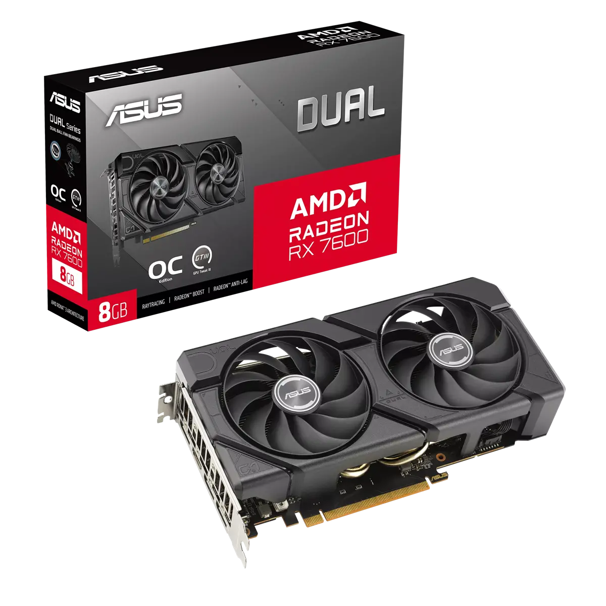 Видео карта, ASUS DUAL-RX7600-O8G-EVO