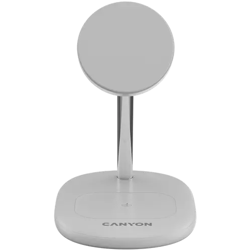 CANYON wireless charger WCS-205 15W Qi2 2in1 White - image 1