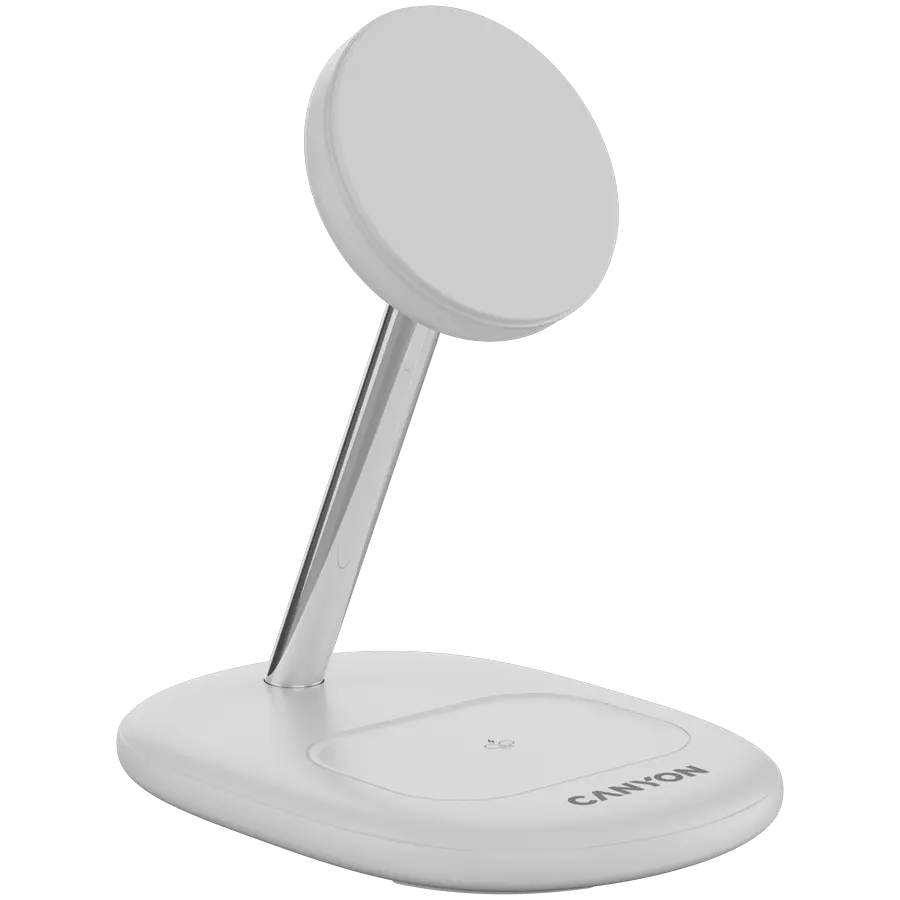 CANYON wireless charger WCS-205 15W Qi2 2in1 White - image 2