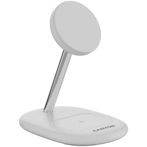 CANYON wireless charger WCS-205 15W Qi2 2in1 White - image 2