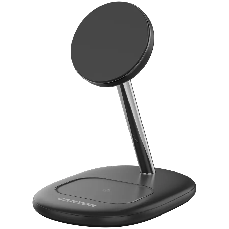CANYON încărcător wireless WCS-205 15W Qi2 2in1 Negru