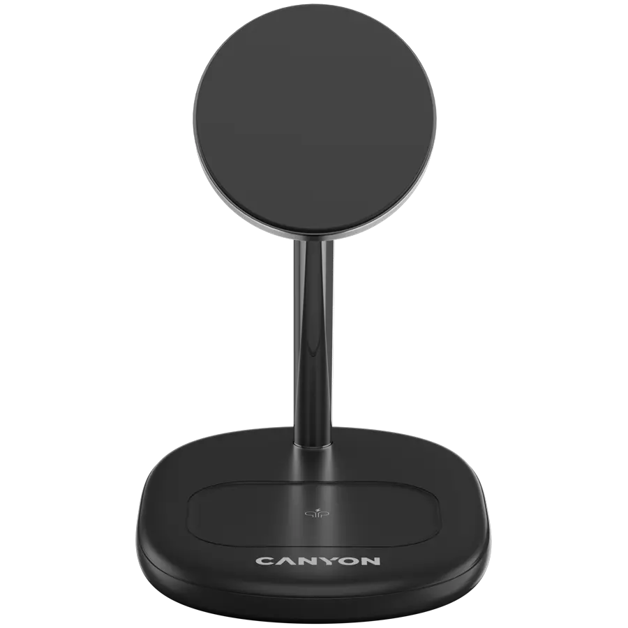 CANYON wireless charger WCS-205 15W Qi2 2in1 Black - image 1