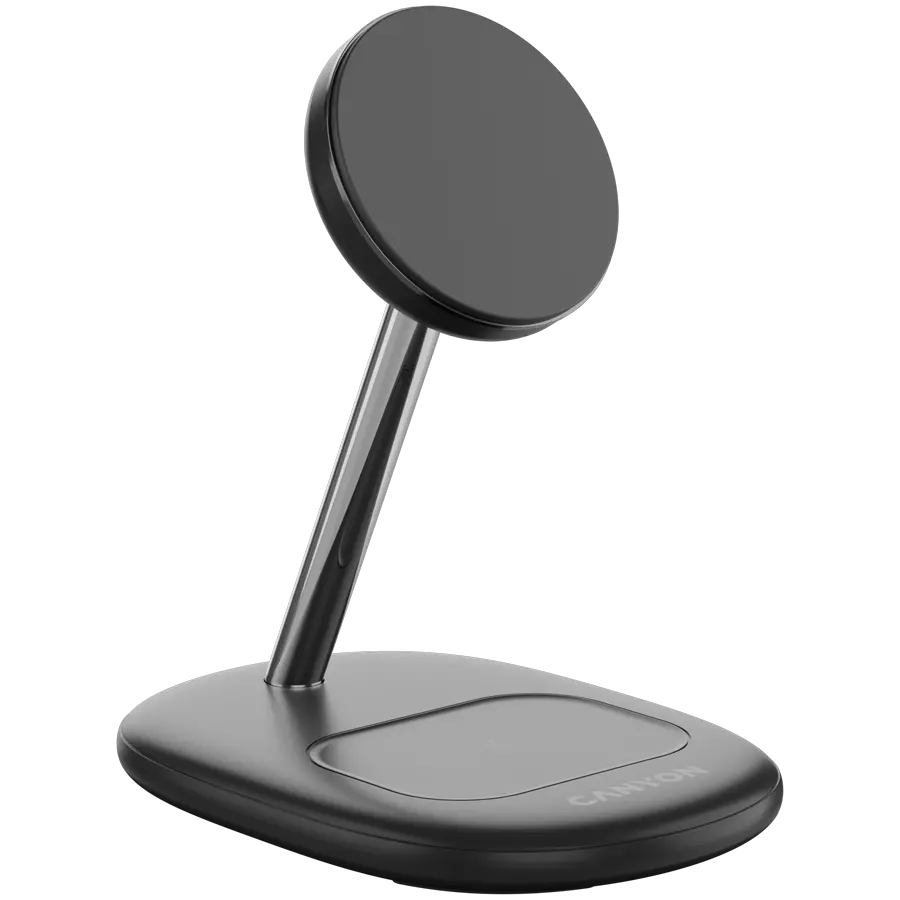 CANYON wireless charger WCS-205 15W Qi2 2in1 Black - image 2