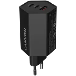 CANYON charger HEXAGON 65 GaN 65W 2xPD 1xQC EU Black