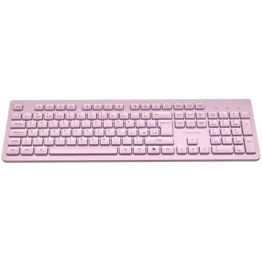 CANYON keyboard HKB-W01 UK/US AAA Wireless Pink - image 1