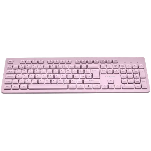 CANYON tastatură HKB-W01 UK/US AAA wireless Roz - 2